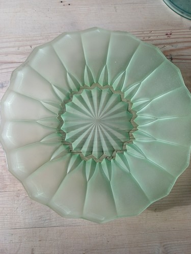 Art deco manganese glass plate - art,