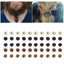 ಥ 50pcs Wooden Beard Bead