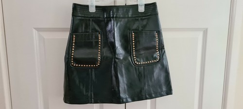 Topshop black vinyl stud - black,
