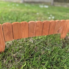 Wooden Garden Edging Lawn