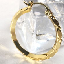 9CT YELLOW GOLD 25mm -Diameter