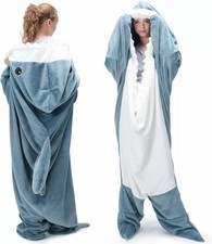 Adult Flannel Shark Blanket