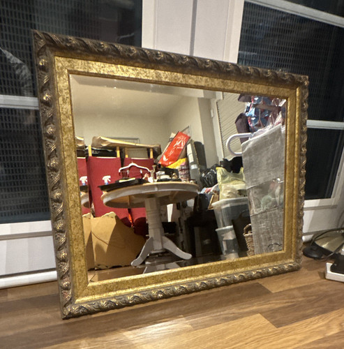 Gold framed rectangular - framed, wall