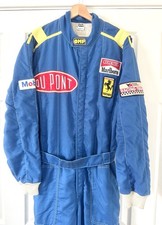 VINTAGE 1990's DU PONT FERRARI VERMONT AMERICAN RACING OMP RACE WORN OVERALLS
