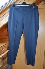 Jacques Vert Navy Blue Trousers, Size 18, W 38' L 28'. Straight Leg