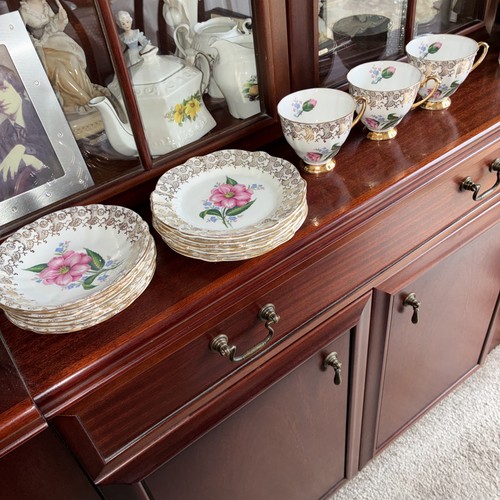 Six side plates saucers - six, and