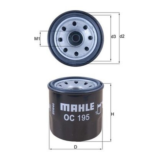 Oil filter oc195 mahle - filter,