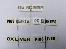 5 X VINTAGE BUTCHERS MEAT