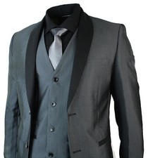Men Wedding Suits Gray wedding Groom Groomsmen suit (Jacket+Waistcoat+Pants)