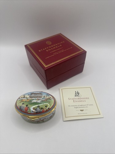 Staffordshire enamels pill box - enamels,