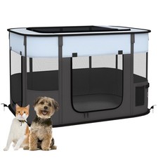 PawHut Dog Pen for Puppies, Grey, Refurbished