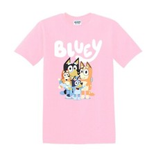 Kids B l u e y Boys Girls T-shirt Top Short Sleeve Cotton T shirt Summer Tops