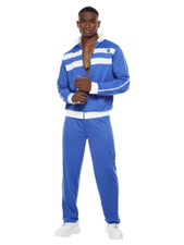 Shell Suit Costume Scouser Tracksuit 80s Adult Mens Retro Fancy Dress Outfit