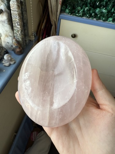 Large rose quartz - crystal, bowl