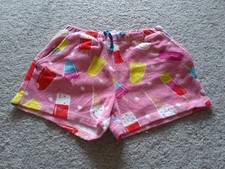 Mini Boden Towelling Shorts 11y Pink Ice Creams GUC