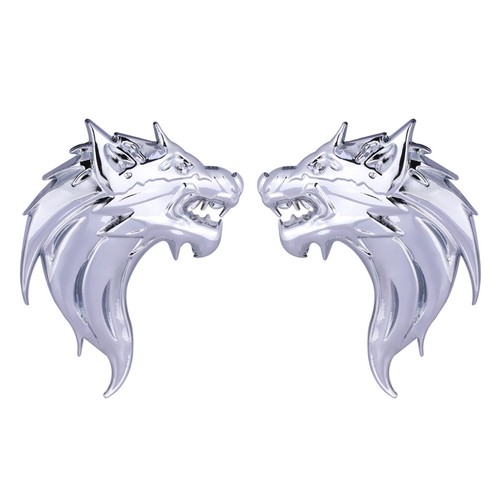 Pair metal wolf - , 3d