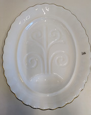 Large Oval Ceramic Doulton Burslem Serving Platter /  Meat Drainer  (22"x18")