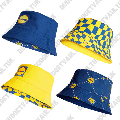 Lidl blue yellow bucket hat - ,