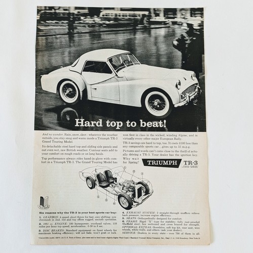 1960 print triumph tr3 car - tr3,