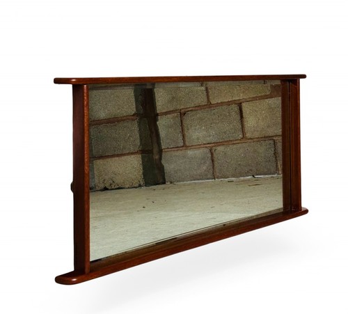 Danish teak mirror mid century - mirror,