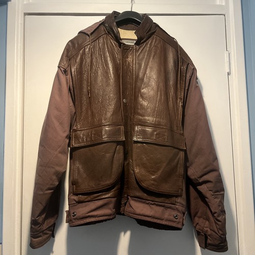 Men leather jacket - leather,