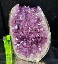 Extra Large Natural Amethyst Druze Geode Quartz Crystal Cluster Reiki 3.7kg O71