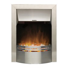 Dimplex Dakota Stainless Steel Inset Optiflame Electric Flame Effect Fire 2kW