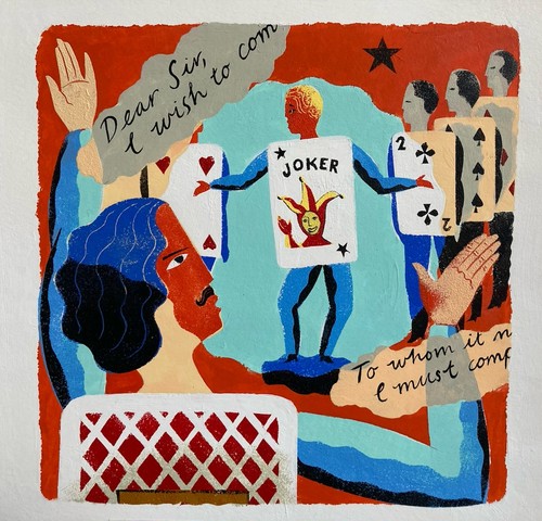 Vintage gouache painting - vintage,