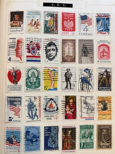 Vintage stamp album usa canada - album,