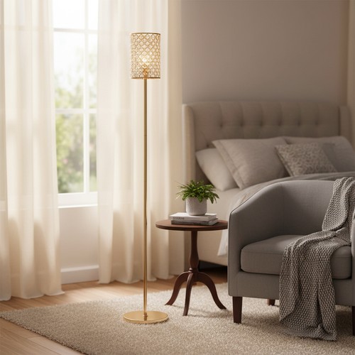 Modern gold floor lamp with - modern,
