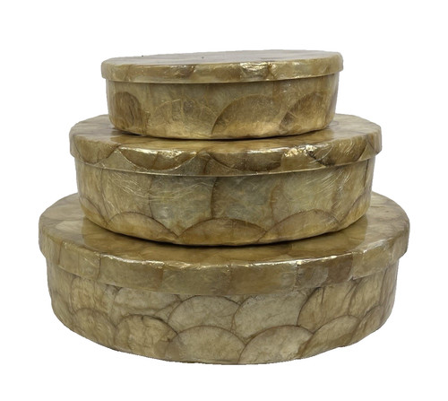 Vintage capiz shell vanity set - vanity,