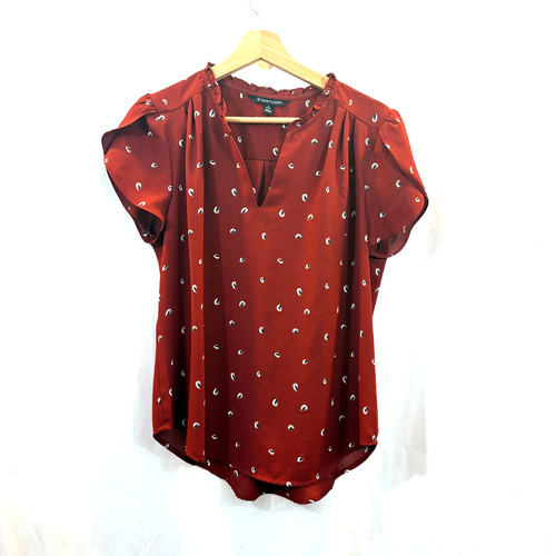 Women burnt orange neck - burnt, v-neck