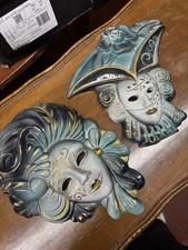 Two Venetian Ceramic Masks