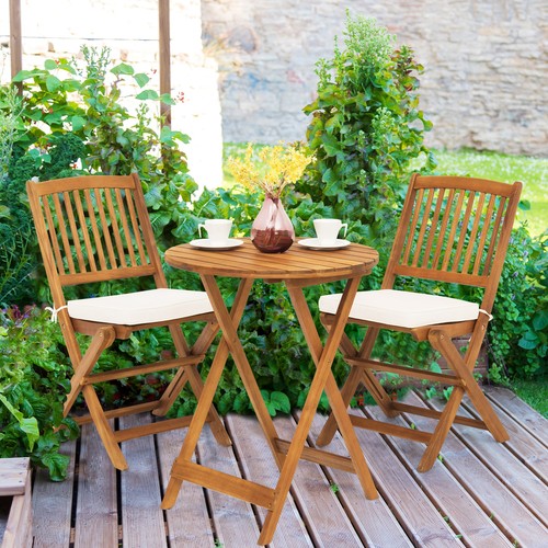Patio folding bistro set - 3-pc,