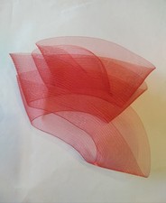 Red crin veiling and trim for millinery hats fascinators 10cm x 1.38mtr length