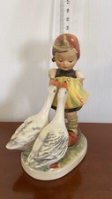 Large Hummel Goebel girl with two geese 2c