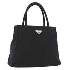 PRADA Hand Bag Nylon Black