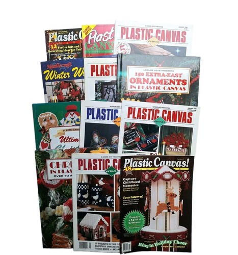 Lot x12 plastic canvas - x12,