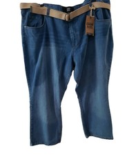 Union Blues Jeans. Men's Blue Denim Loose Fit  Jeans. W54 L29. With Belt. NWT