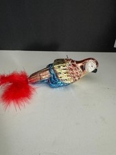 Vintage Parrot Christmas Glass