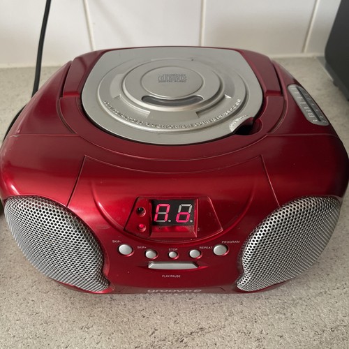 Red groov boombox - red, portable