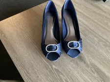 Stunning NEW Blue Lunar Elelgance open toed shoes with diamante design