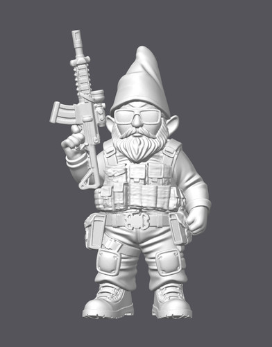Military armed garden - garden, gnome