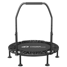40″ Foldable Mini Fitness Trampoline Rebounder – Adjustable Handle | Cardio