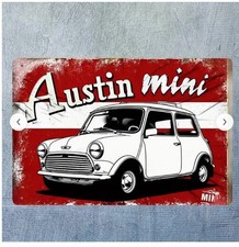 Austin Mini Metal Sign Vintage
