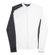 ZERORH Cycling Zip Up Mens Jersey White Long Sleeve High Neck L