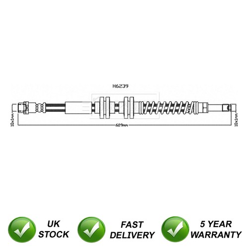 Brake hose front - front, sjr