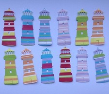 Lighthouse Die Cut Shapes - Sets of 12 in Assorted Designs