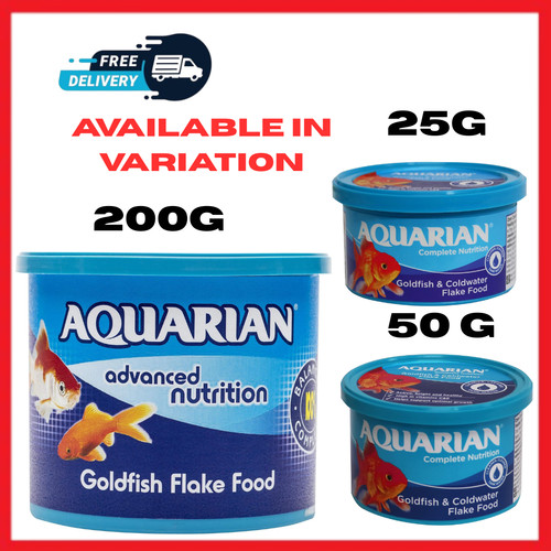 Aquarian goldfish flake - flake, food