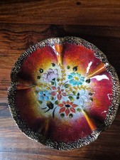 Vintage Limoges Emaux D’Art R. Bonhomme Enamel Copper Art Bowl Dish